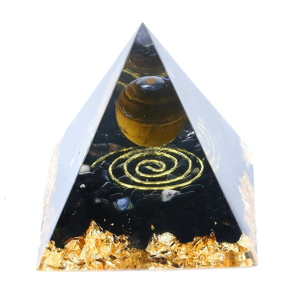 Amethyst Tiger Eye Resin Cube Decoration