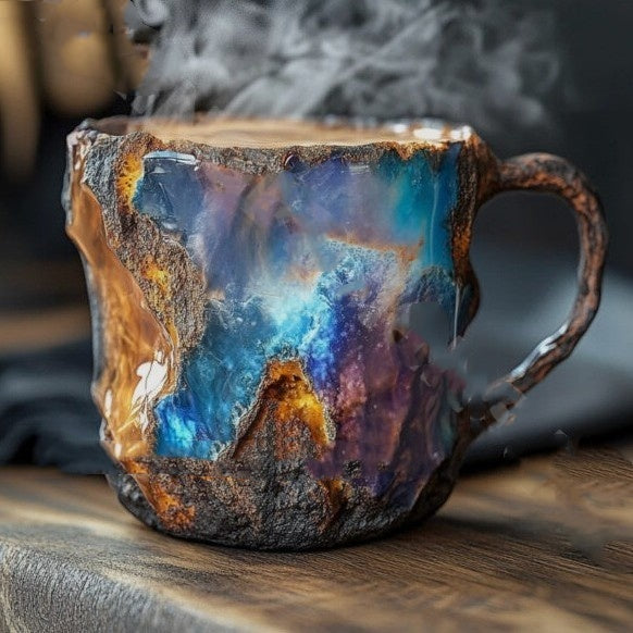 Stunning Marble Crystal Coffee Mugs With Handles Elegant European style