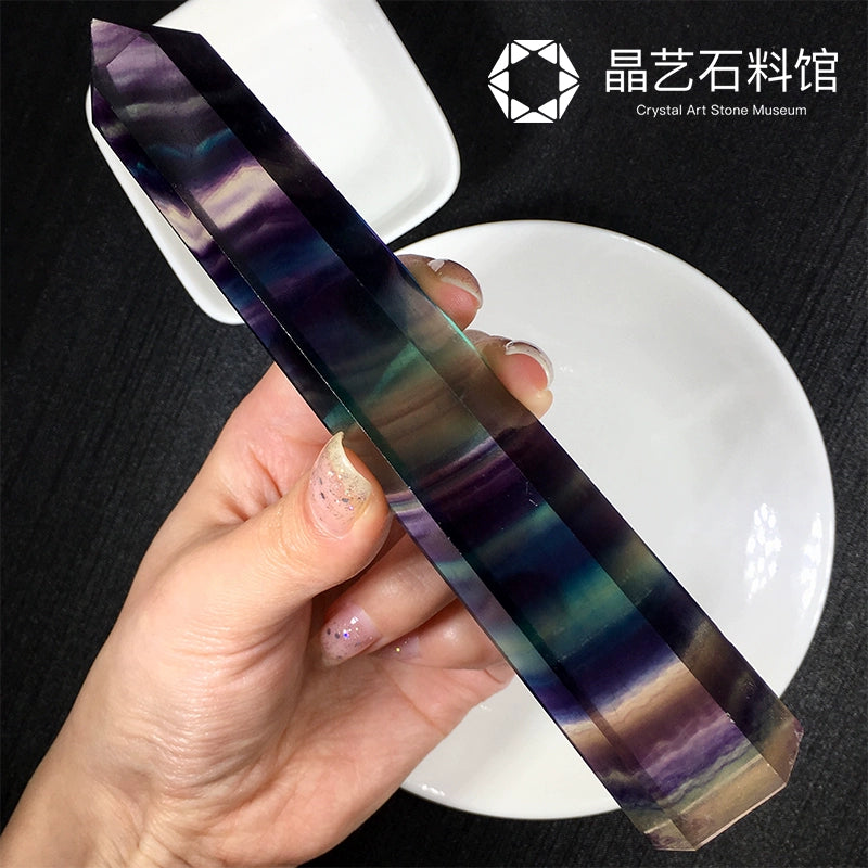 Colorful Hexagonal Crystal Ornaments Mineral Fluorite