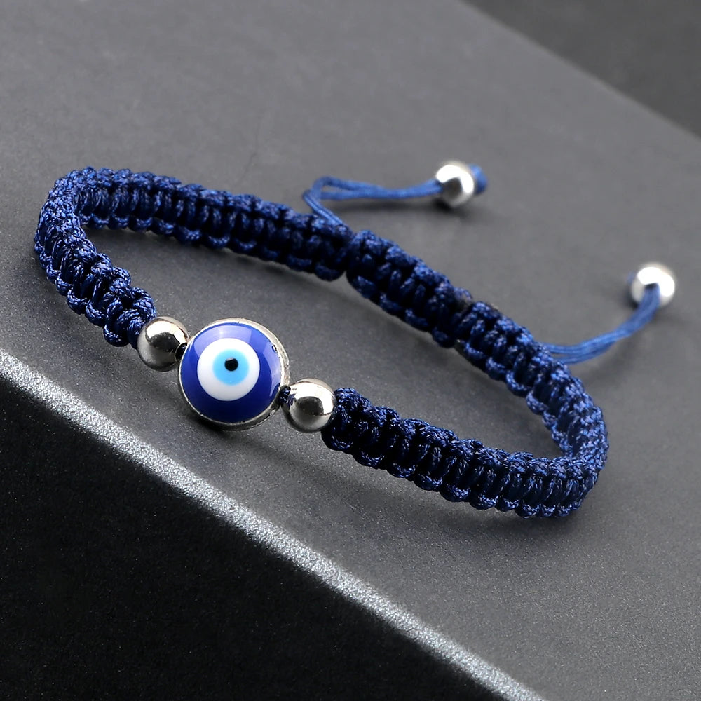 New Evil Eye Braided Bracelet Lucky Red Black Color Thread Couple Chain Handmade Prayer Bangles Pulsera Jewelry Gift for Friend