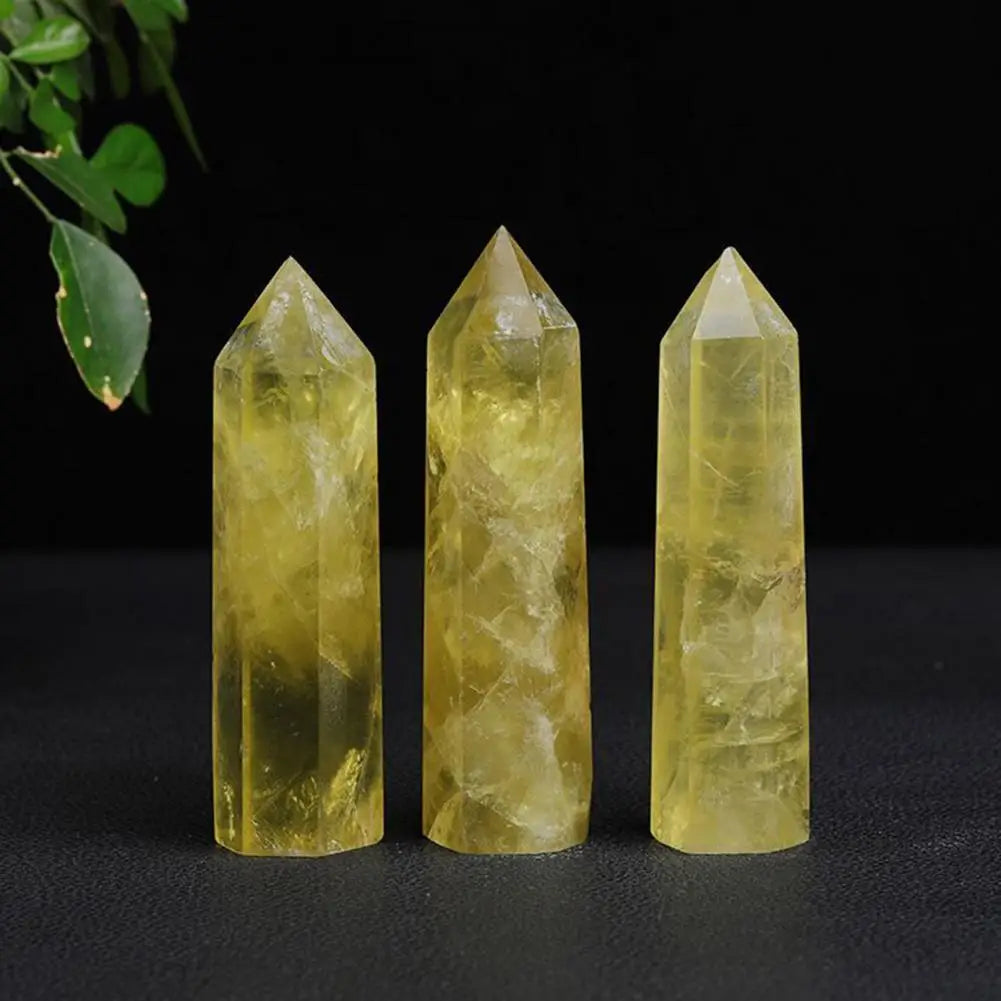 Natural Crystal Prism Positive Energy Stone Pillar Home Crystal Tower Stones