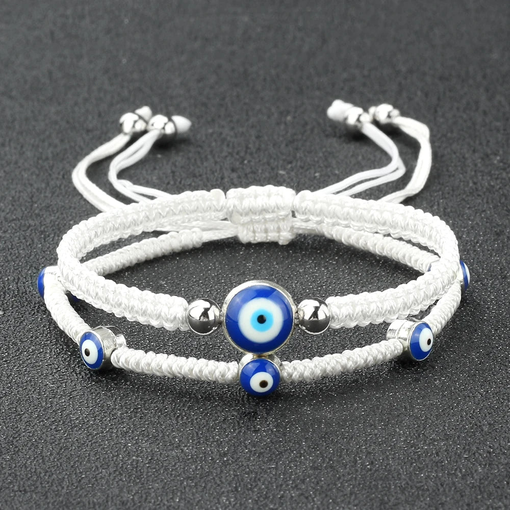 Best Seller Evil Eye Braided Bracelet Set Women Men Healing Couple Bangles Chain Adjustable Yoga Pulsera Jewelry Gift for Friend