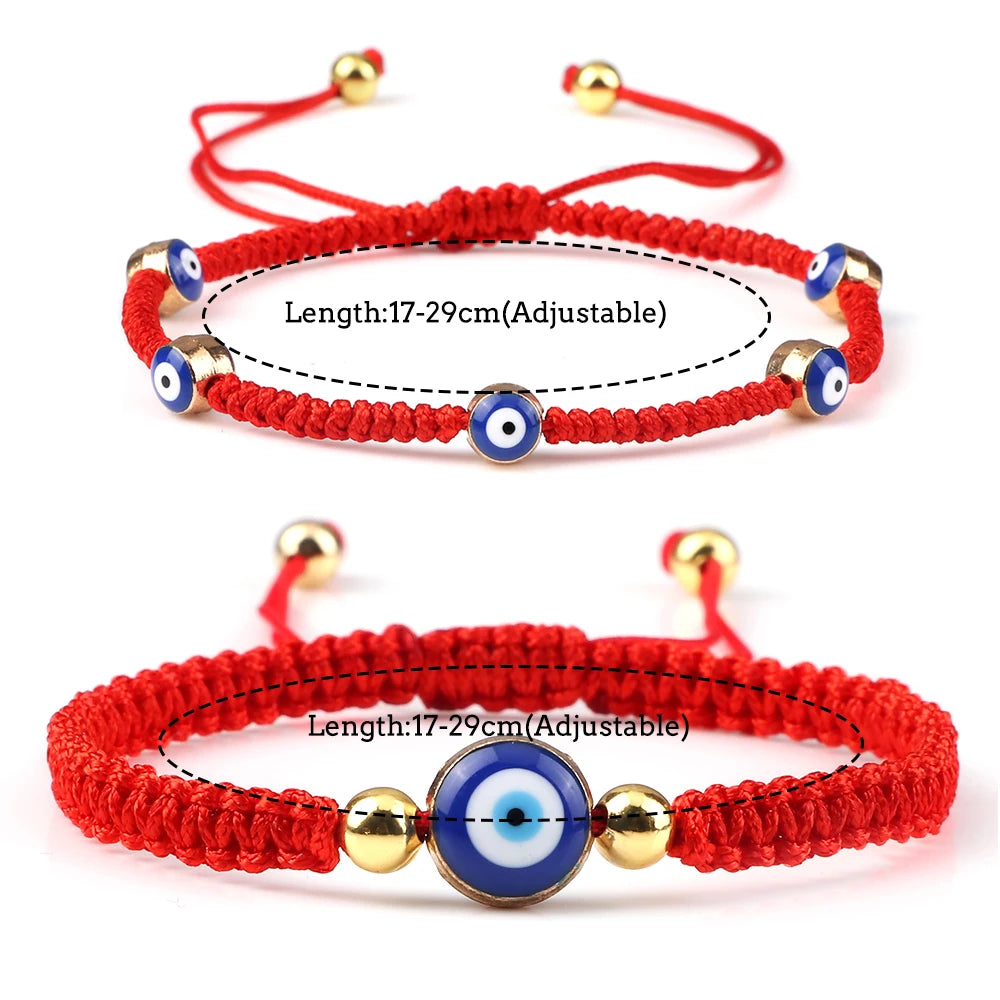 Best Seller Evil Eye Braided Bracelet Set Women Men Healing Couple Bangles Chain Adjustable Yoga Pulsera Jewelry Gift for Friend