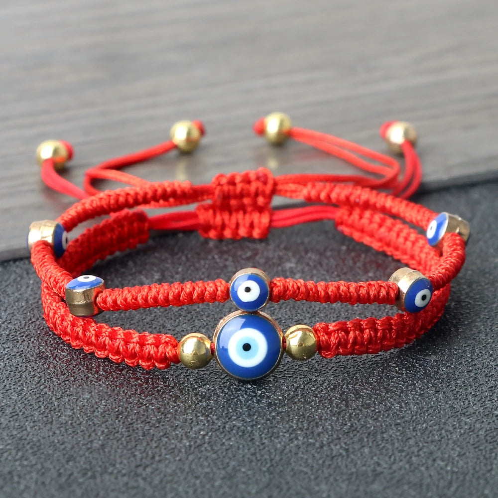 Best Seller Evil Eye Braided Bracelet Set Women Men Healing Couple Bangles Chain Adjustable Yoga Pulsera Jewelry Gift for Friend