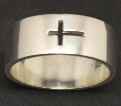 Stainless Steel Cross Shelf Fashion Couple Rings